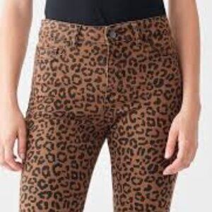 NWT DL1961 Bridget High Rise Instasculpt Boot Jeans  Leopard 24